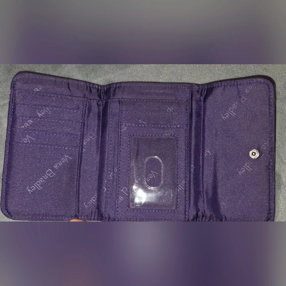 Vera Bradley Purple Floral Quilted Wallet - Picture 4 of 5